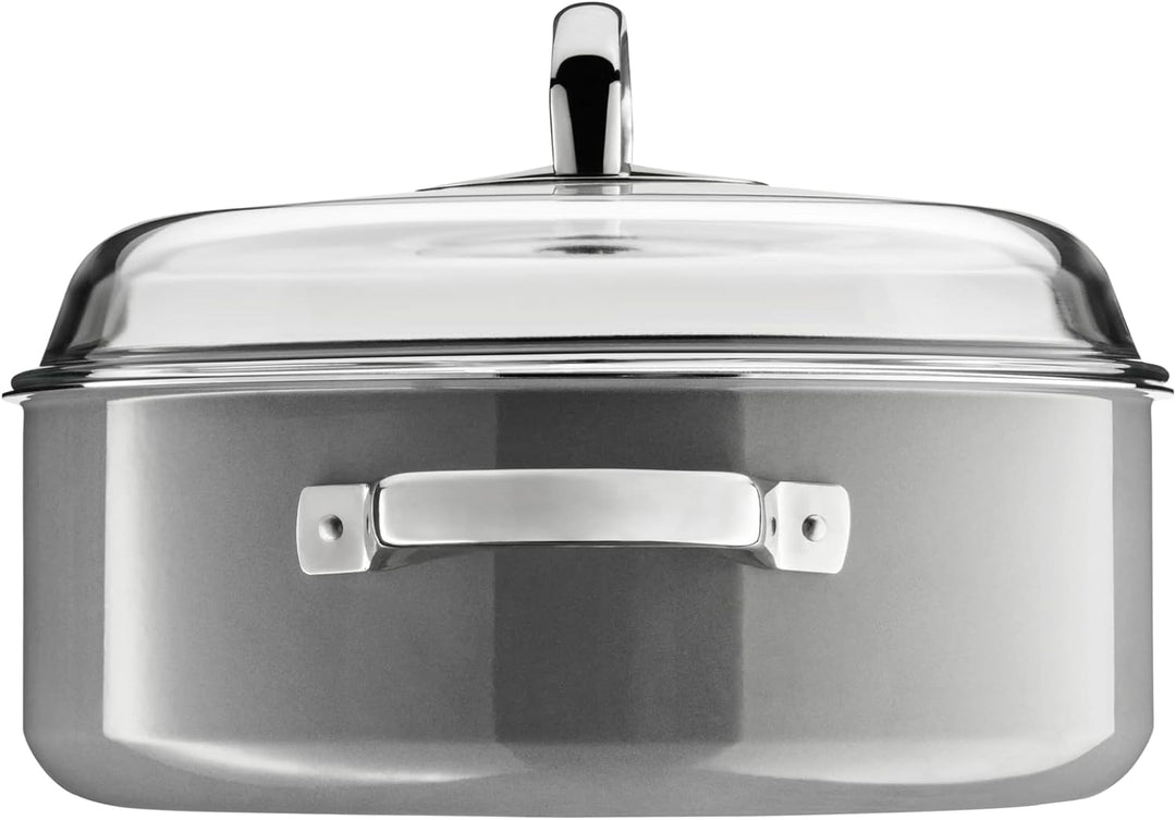 WMF Fusiontec Mineral Bräter mit Glasdeckel 28 cm Induktion, Schmortopf 5,9l, hoher Rand, High-Tech