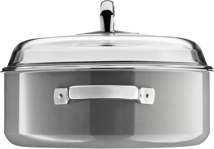 WMF Fusiontec Mineral Bräter mit Glasdeckel 28 cm Induktion, Schmortopf 5,9l, hoher Rand, High-Tech