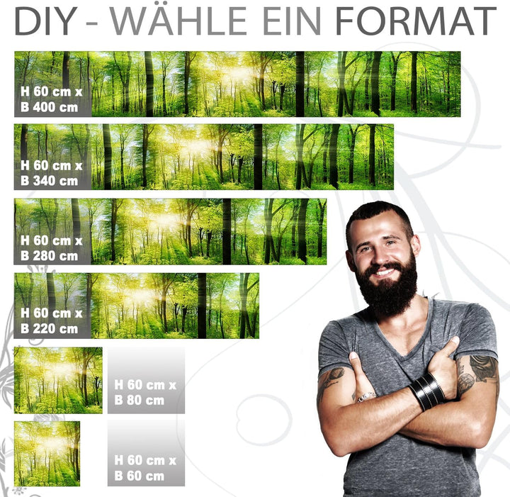 StickerProfis Küchenrückwand selbstklebend Pro GEKALKTE Wand 60 x 400cm DIY - Do It Yourself PVC Spr
