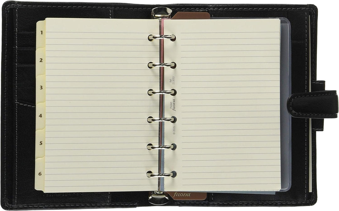 Filofax 25115 Pocket Holborn,1 Woche / 2 Seiten - multilingual, schwarz