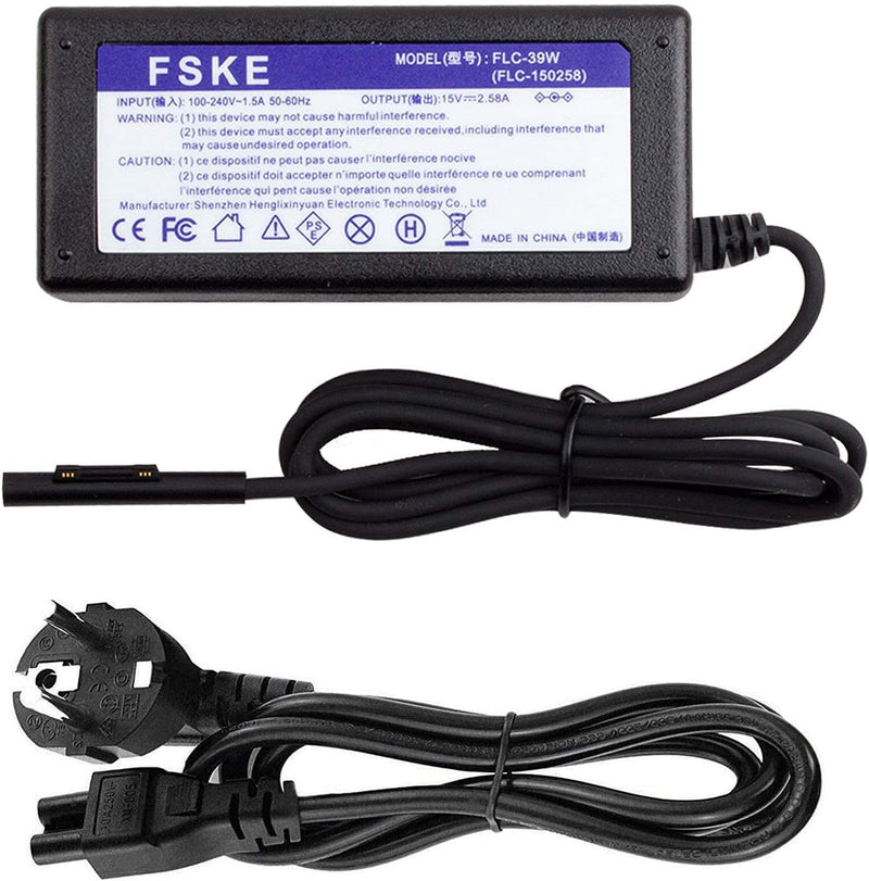 FSKE Ladegerät Surface Pro Ladekabel Netzteil 38.7W 15V 2.58A für Microsoft Surface Pro 3/Pro 4/Pro