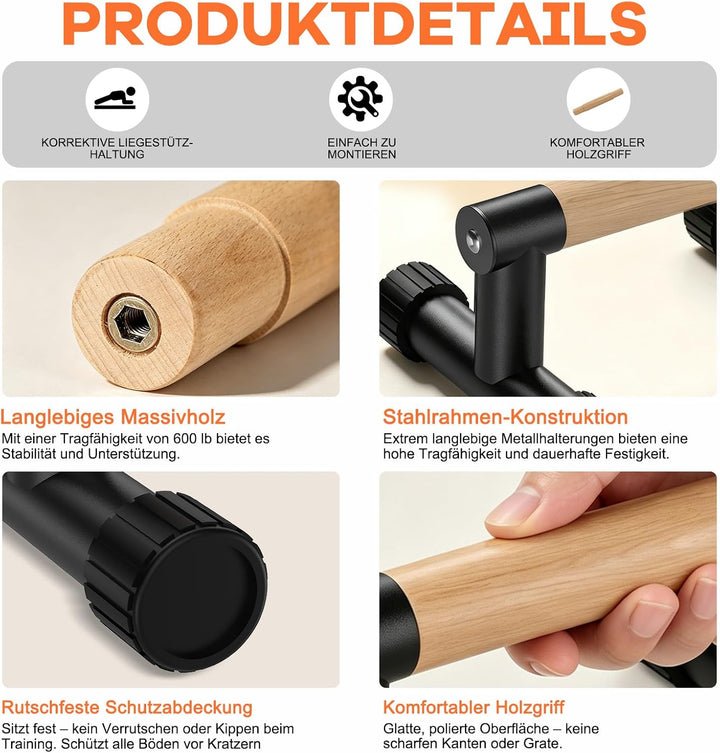 Parallettes &amp; Handstand Barren aus Holz