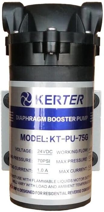 Booster Pumpe Umkehrosmose Wasserfilter Anlage 75-200-400-600 GPD (75gpd), 75gpd
