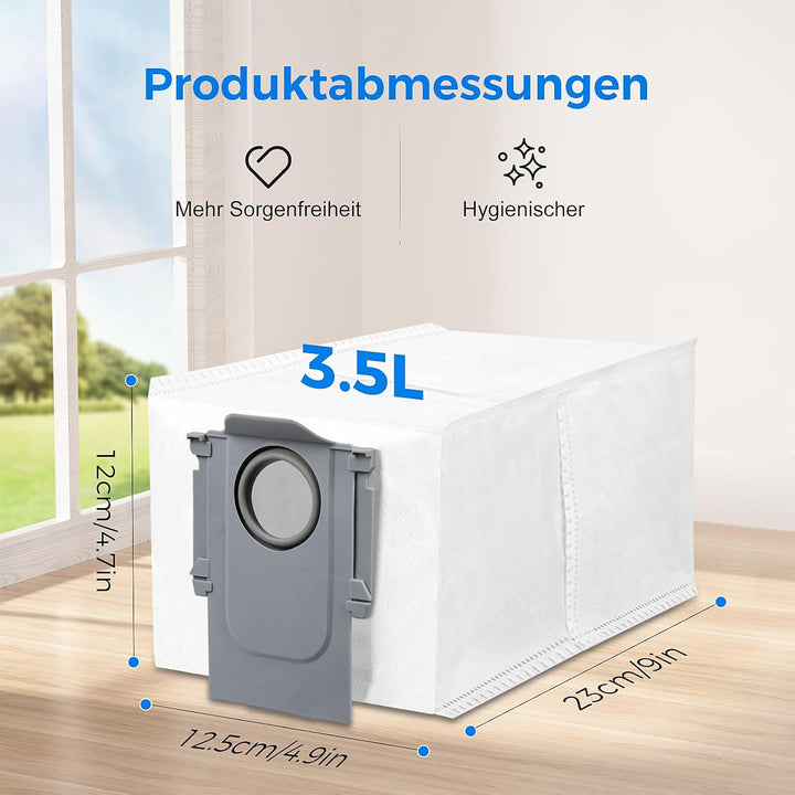 14 Stück Staubbeutel für Roborock S8 MaxV Ultra/Qrevo/Qrevo Pro/Saros 10R/Saros 10/QV35A/Qrevo S/Qre