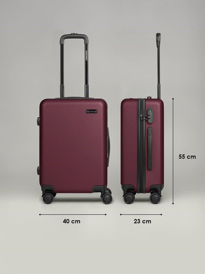 Smartbox Hartschalen Kabinen-Koffer für Damen &amp; Herren | Kleiner Trolley 40 x 23 x 55 cm aus hochwer