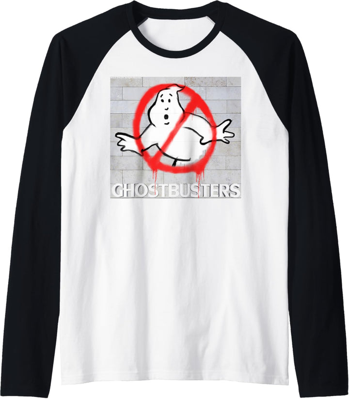 Ghostbusters Graffiti Style Logo Raglan