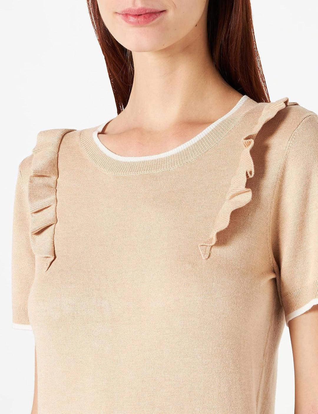 Naf Naf Damen Meryl Pullover S Beige, S Beige
