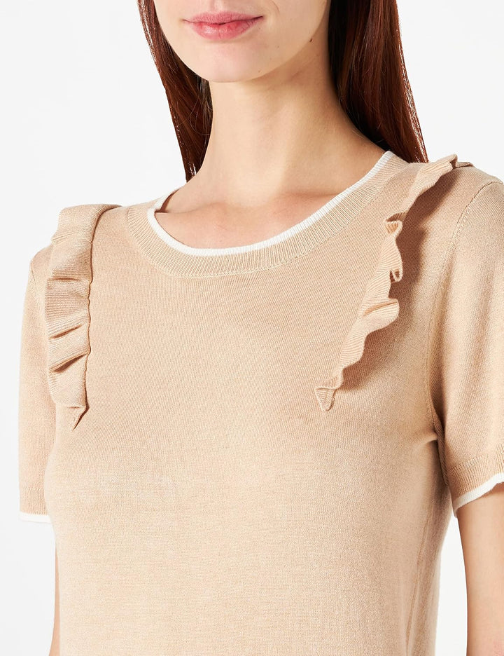 Naf Naf Damen Meryl Pullover S Beige, S Beige