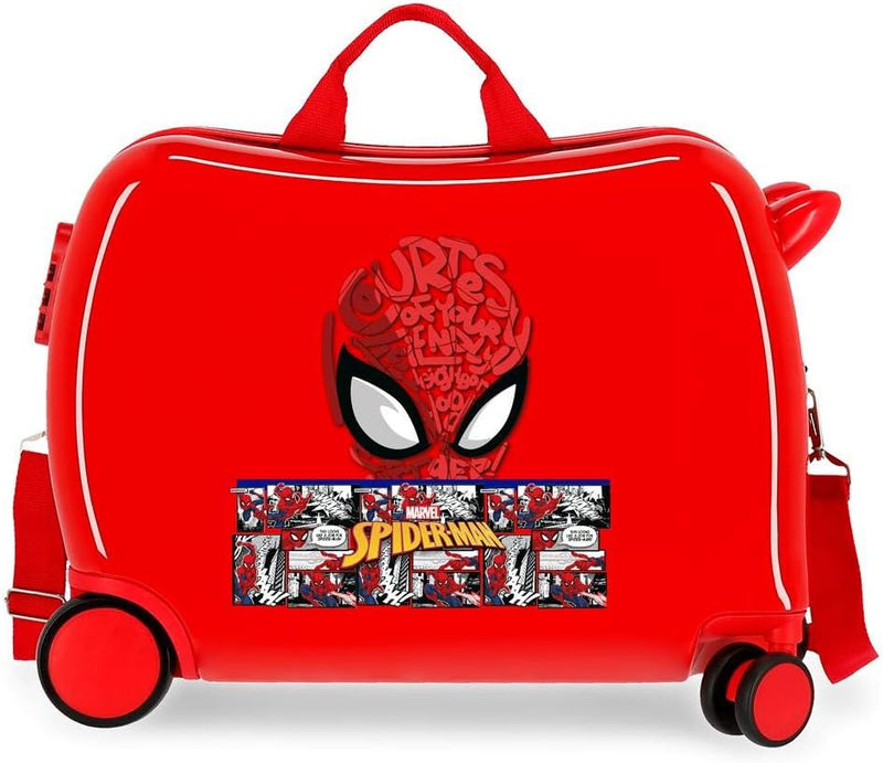 Marvel Spiderman Comic Kinderkoffer, Rot, 50 x 38 x 20 cm, starr, 0 seitlicher Zahlenkombinationsver