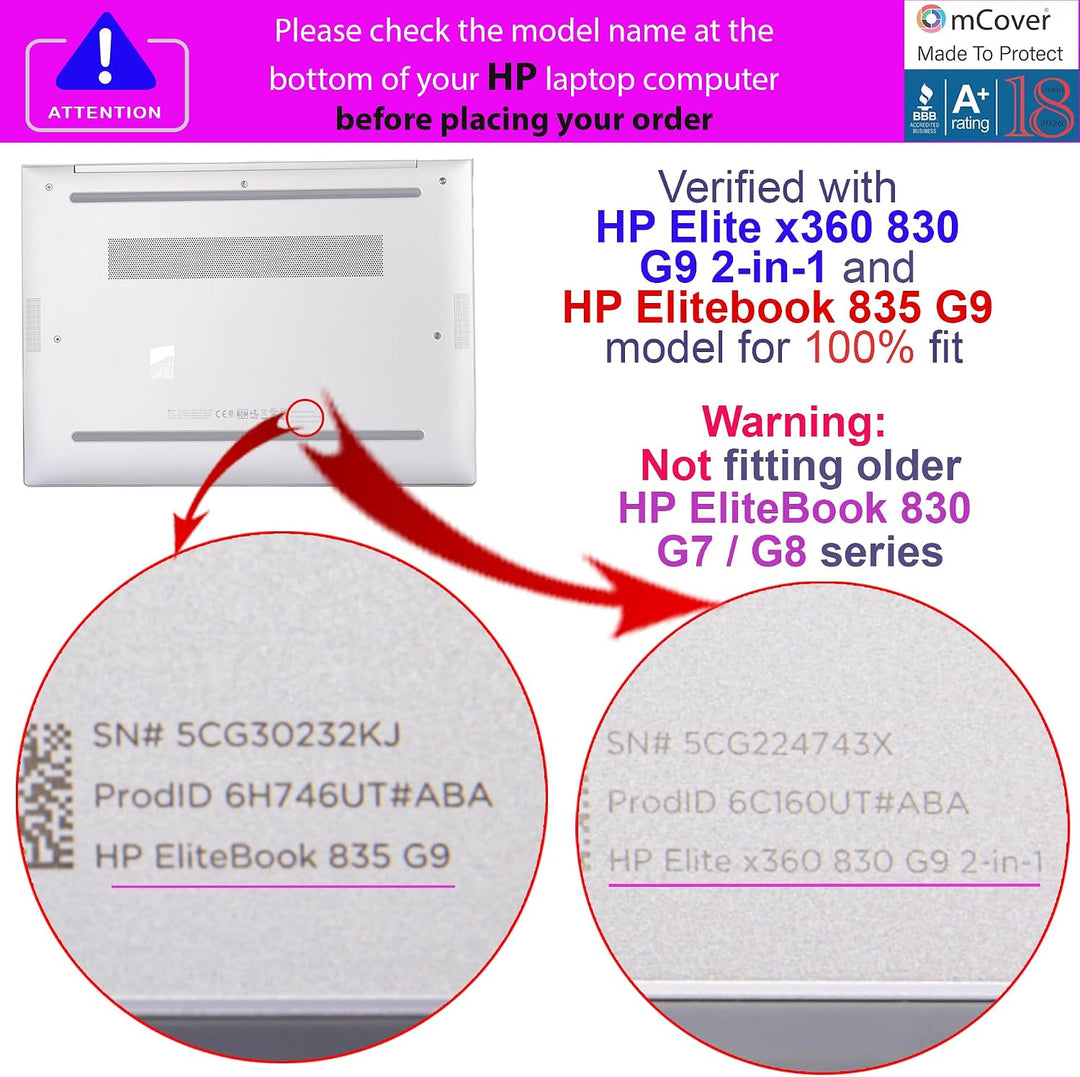 mCover Nur kompatibel mit HP EliteBook 830 | 835 G9 / G10 und Elite x360 830 G9 / G10 2-in-1 Windows