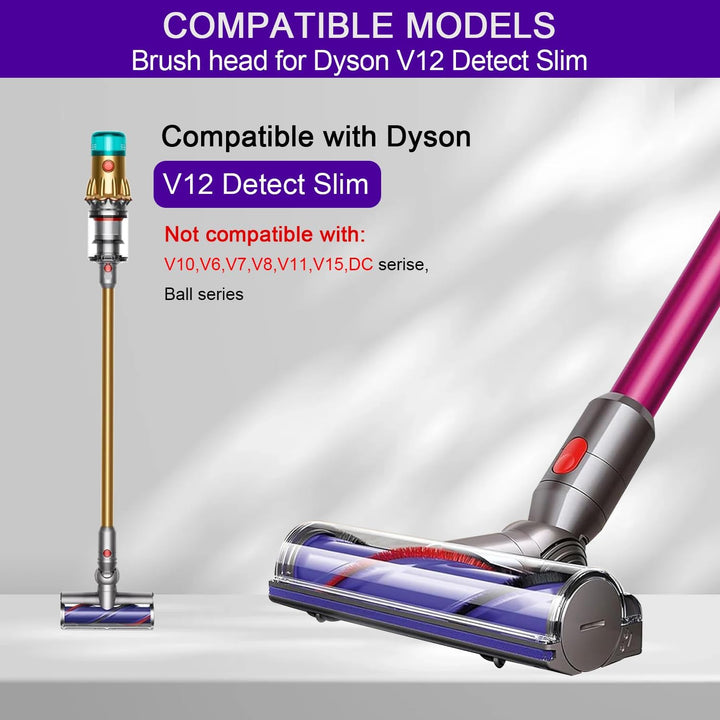 Bürste für Dyson V12 Detect Slim,Bodendüse für Dyson V12 Detect Slim, Ersatzteil Direktantrieb Reini