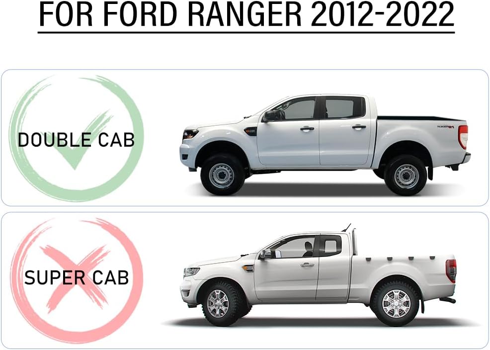 Windabweiser für Ford Ranger Wildtrak T6 T7 T8 2012-2022 Raptor Wildtrak XL XLT Limited Tremor Plati
