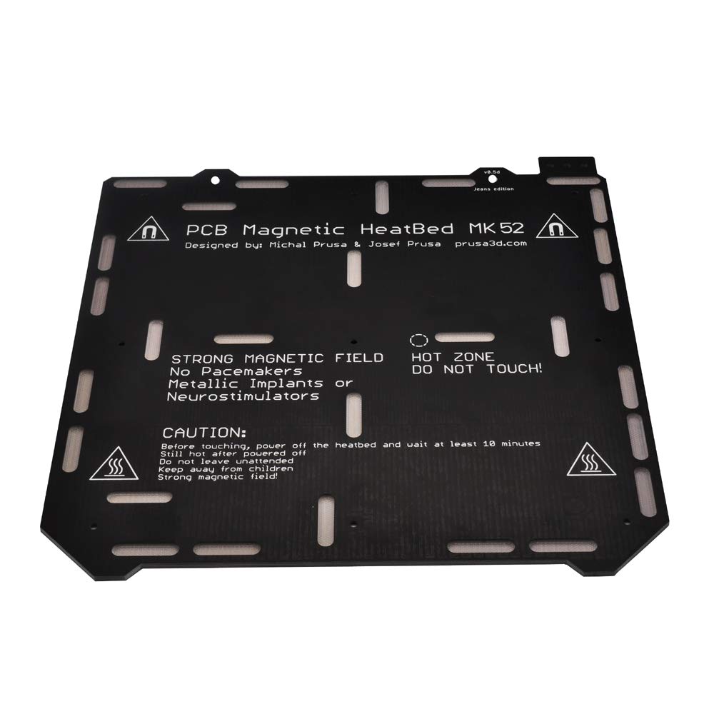 Y Carriage Magnetisches PCB Heizbett MK52 Heizbett 24 V Hotbed ohne Magnete für Prusa i3 MK3 MK3S 3D