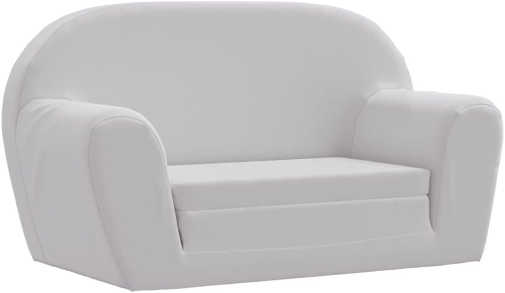 vidaXL Kindersofa mit Bettfunktion Sessel Schlafsofa Lounge Kinderzimmer Grau schlichtes Grau, schli