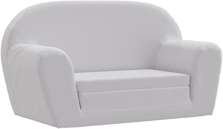 vidaXL Kindersofa mit Bettfunktion Sessel Schlafsofa Lounge Kinderzimmer Grau schlichtes Grau, schli