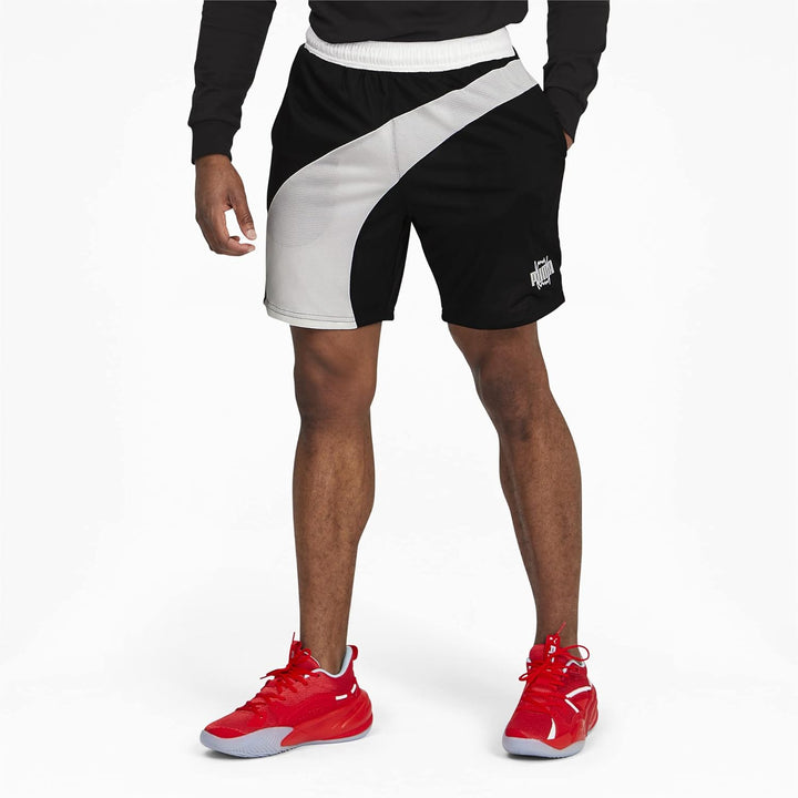 PUMA Herren Flare Shorts XL Schwarz, XL Schwarz