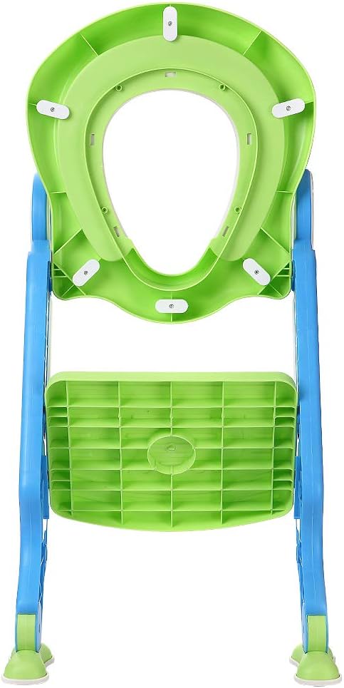 Toilettensitz für Kinder Mit Gepolstertem Sitz,Toilettensitz Toilettentrainer mit Treppe Stabilen Ru