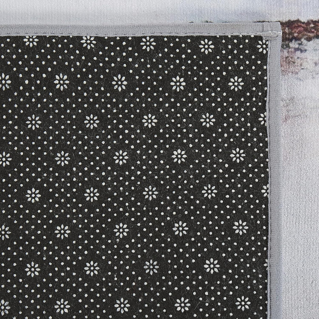 Teppich rechteckig bunt braun 80 x 150 cm Modern Abstrakt Kurzflor Trabzon
