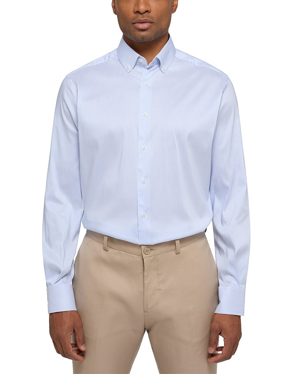 eterna Herren Performance Shirt MODERN FIT 1/1 blau 46_H_1/1