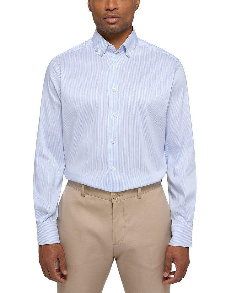 eterna Herren Performance Shirt MODERN FIT 1/1 blau 46_H_1/1