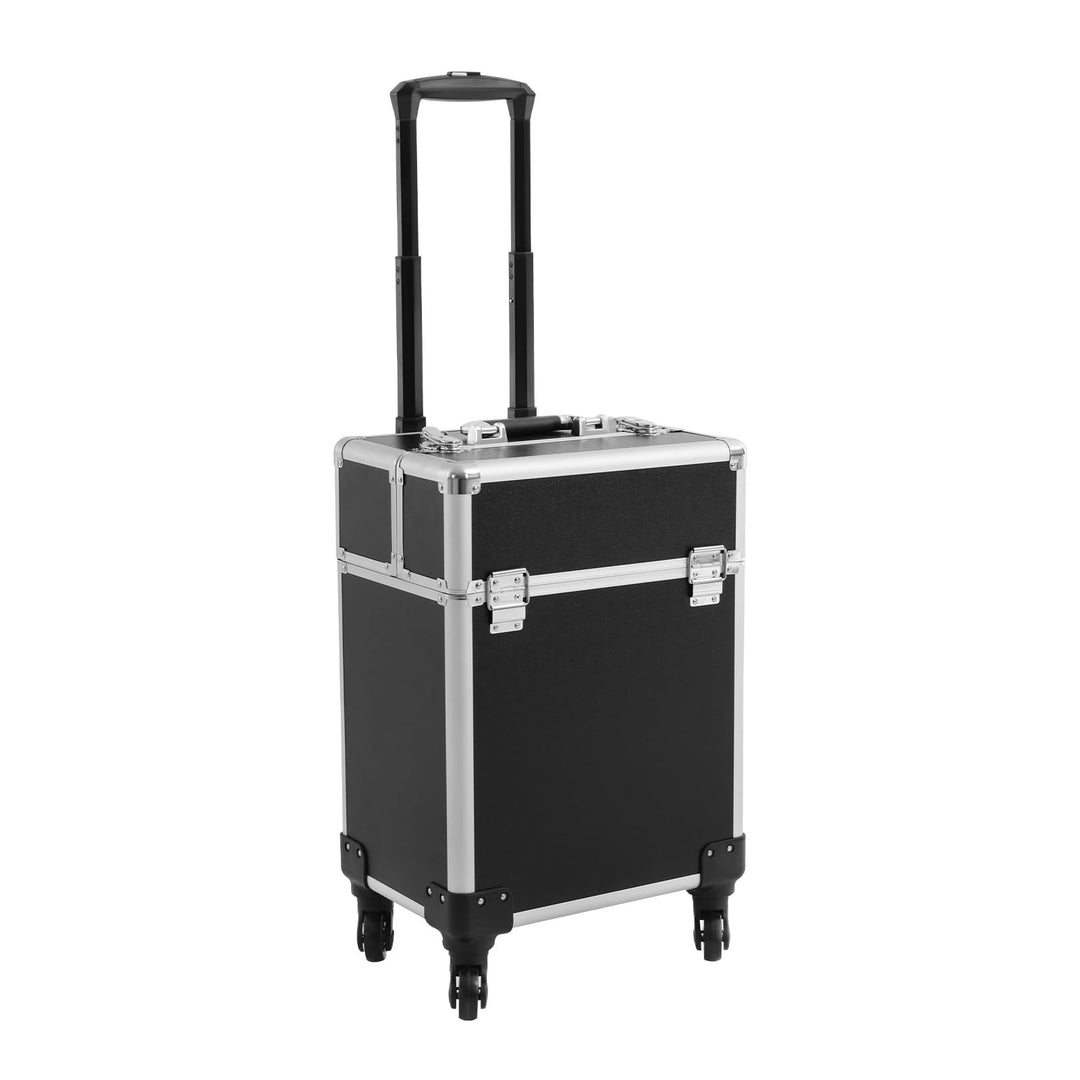 Kosmetik Trolley, 3-in-1 Kosmetikkoffer Gross Beautycase Koffer Trolley mit Schlösser, Friseurkoffer