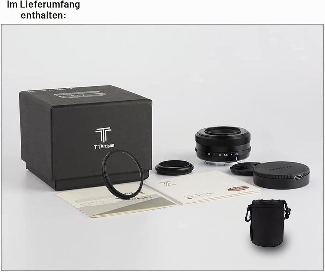 TTArtisan AF 27 mm F2.8 f/2.8 XF-Mount APS-C Autofocus STM Lens for Fujifilm Fuji X-Mount Cameras X-