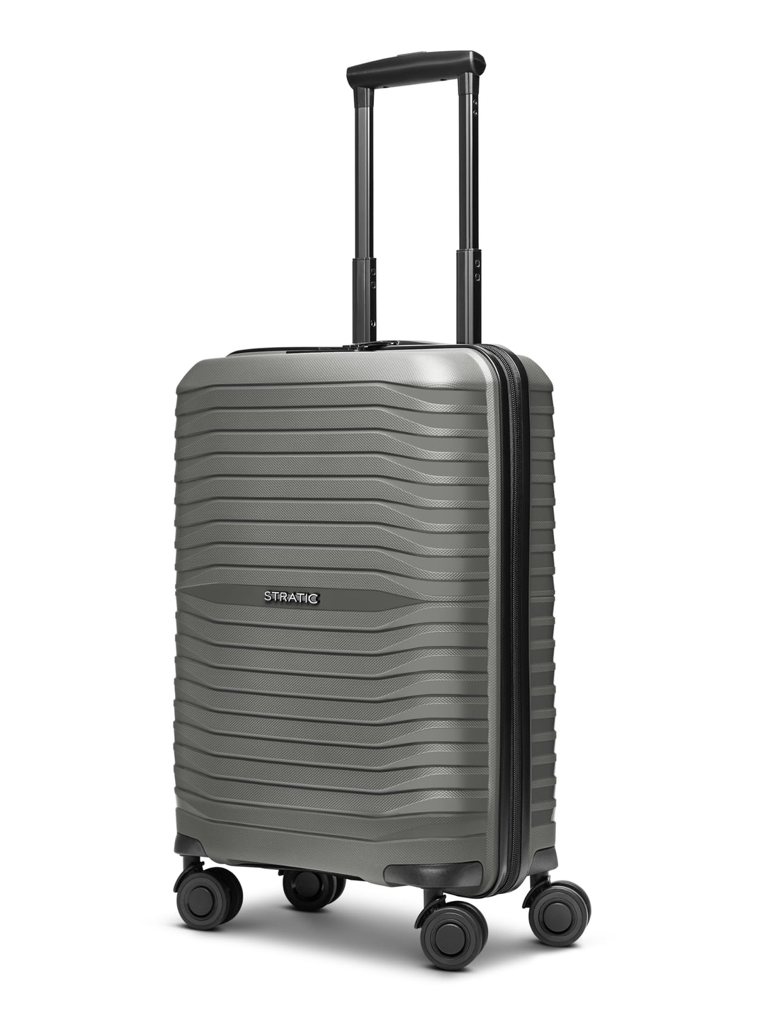 Stratic Shine Handgepäck Koffer | Trolley mit 4 360° drehbaren Rollen, arretierbarer Griff, Kreuzpac