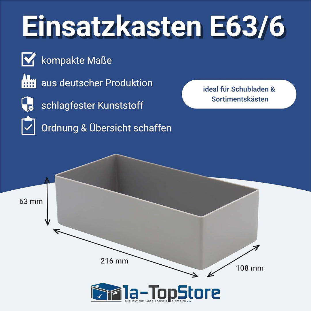 1a-TopStore 10 STK. Einsatzkästen Einsatzboxen Schubladen-Einsatzkasten Sortierboxen, 32 Grössen, 5