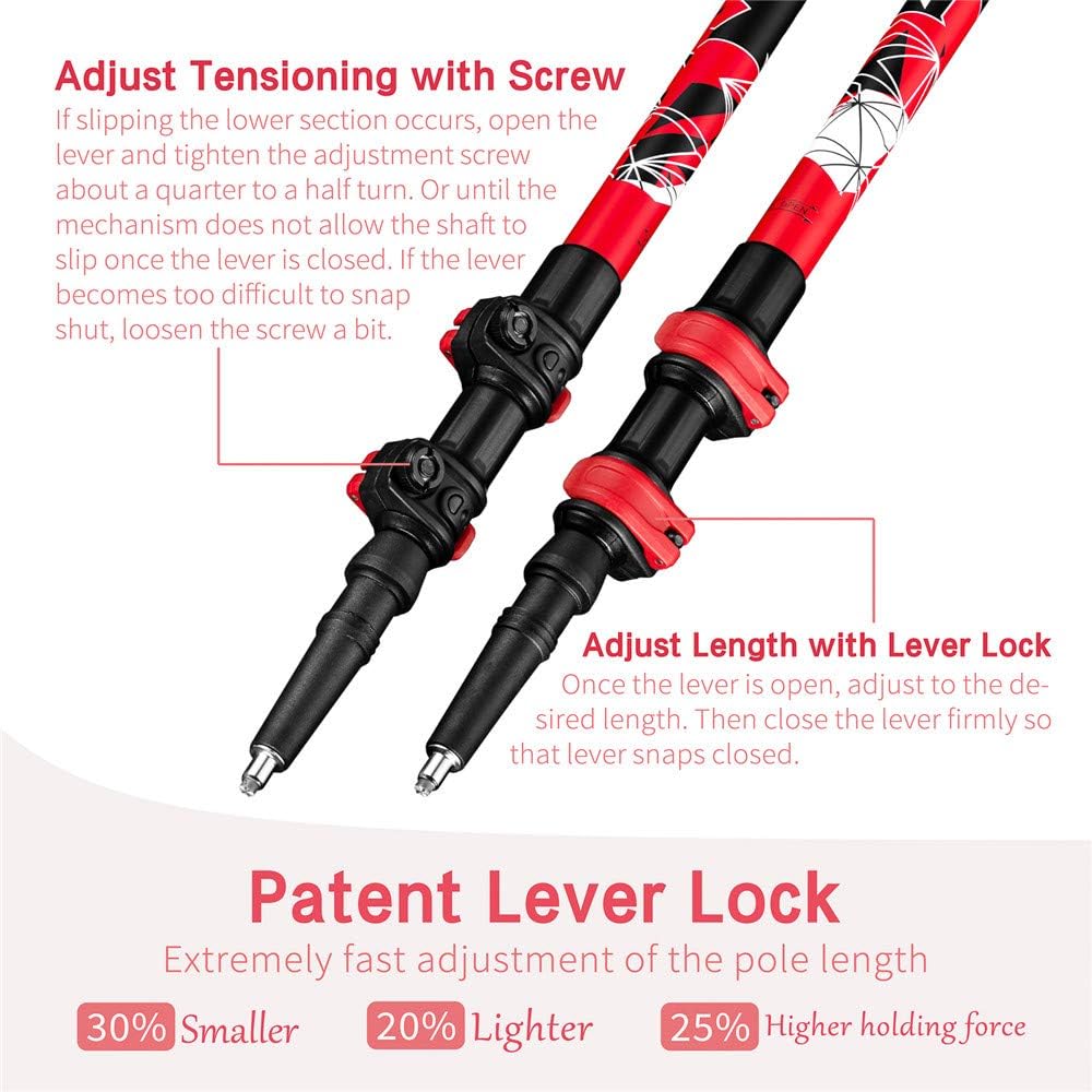 FitTrek Wanderstöcke - Trekkingstöcke Kork - Walking Stöcke Teleskop - Nordic Walking Stock Verstell