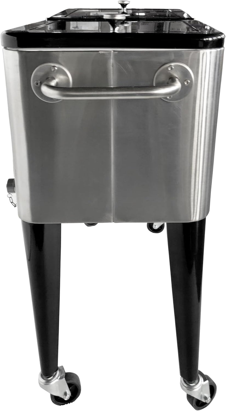AXI Retro Getränkekühler | Kühlwagen/Kühler mit Rollen - 76 Liter | Fahrbare Kühlbox in diversen Far