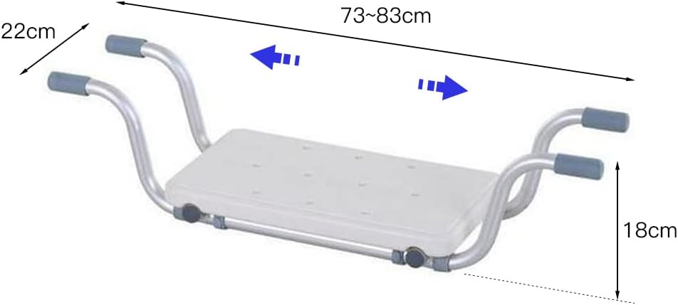 Hängender Bad Sitz, Badewannensitz, verstellbar, Badhocker, Weiss/Silber, Kunststoff, max. 136 kg Be