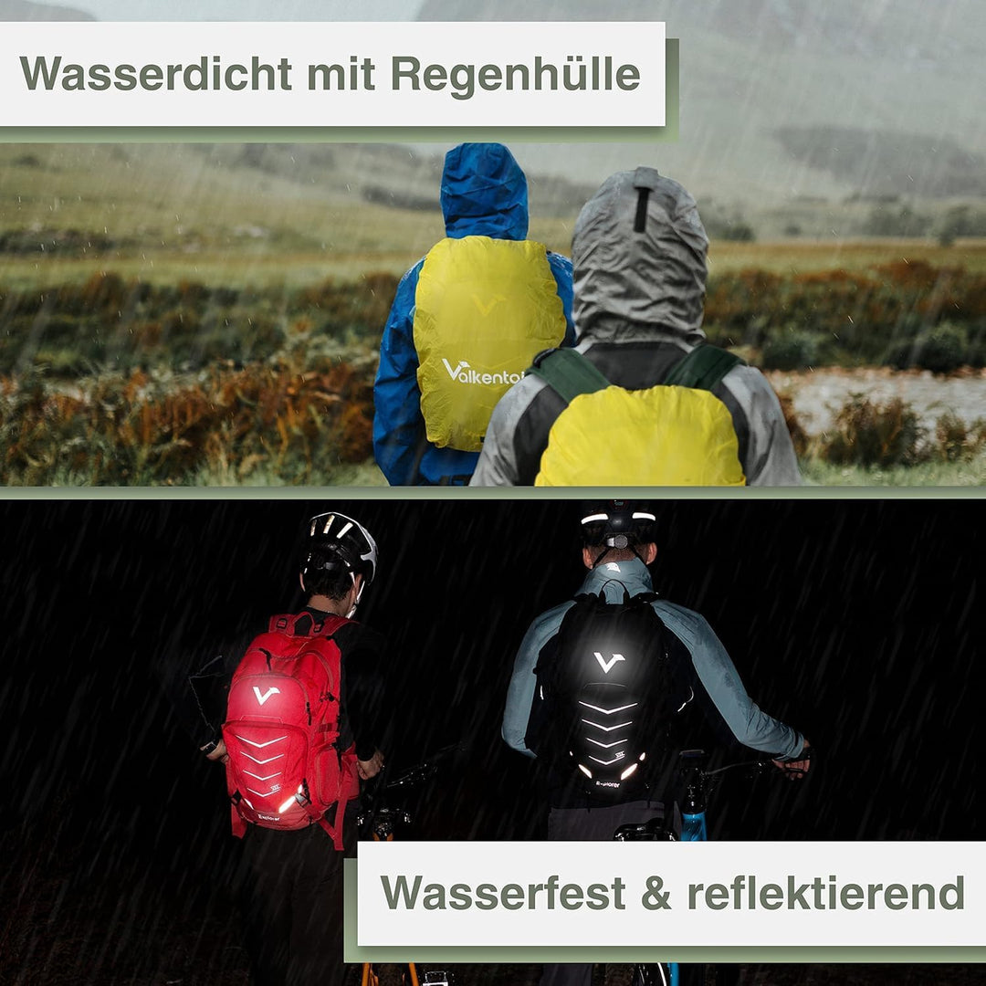 Valkental - Innovativer Rucksack mit perfekter Aufteilung (22L) Erweiterbares Volumen (Kein Schwitze
