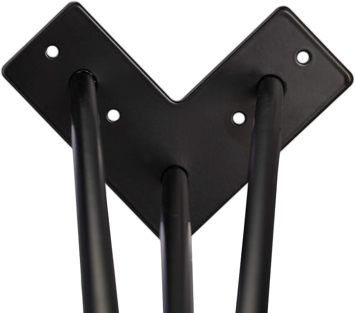 Relaxdays Hairpin Legs, 4er Set, 3 Streben, Metall, Haarnadel Tischbein für Hocker, Tisch &amp; Schrank,