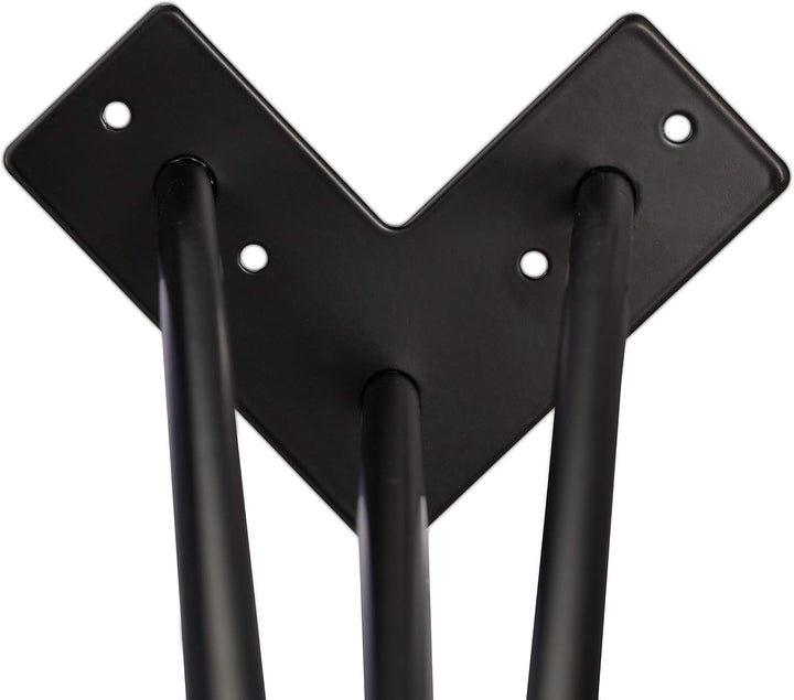 Relaxdays Hairpin Legs, 4er Set, 3 Streben, Metall, Haarnadel Tischbein für Hocker, Tisch &amp; Schrank,