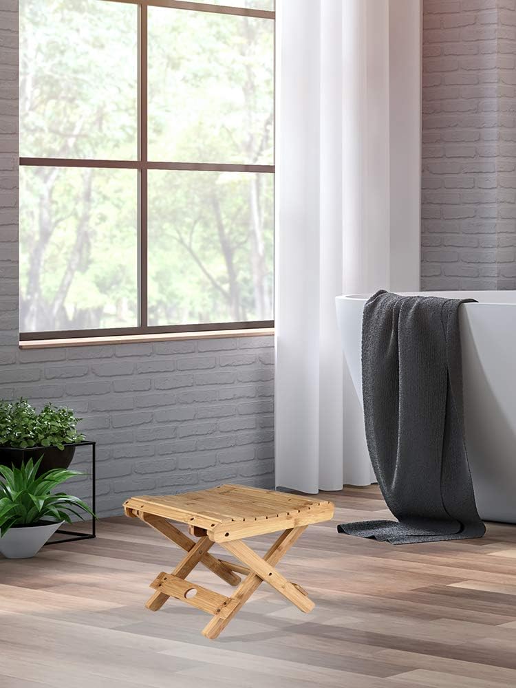 Natudeco Klapphocker, Klappstuhl tragbarer Outdoor-Hocker, quadratischer Angelstuhl, einfacher Dusch