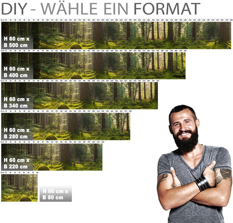 StickerProfis Küchenrückwand selbstklebend Glasoptik - MOOSGRUND - 1.8mm, Versteift, alle Untergründ