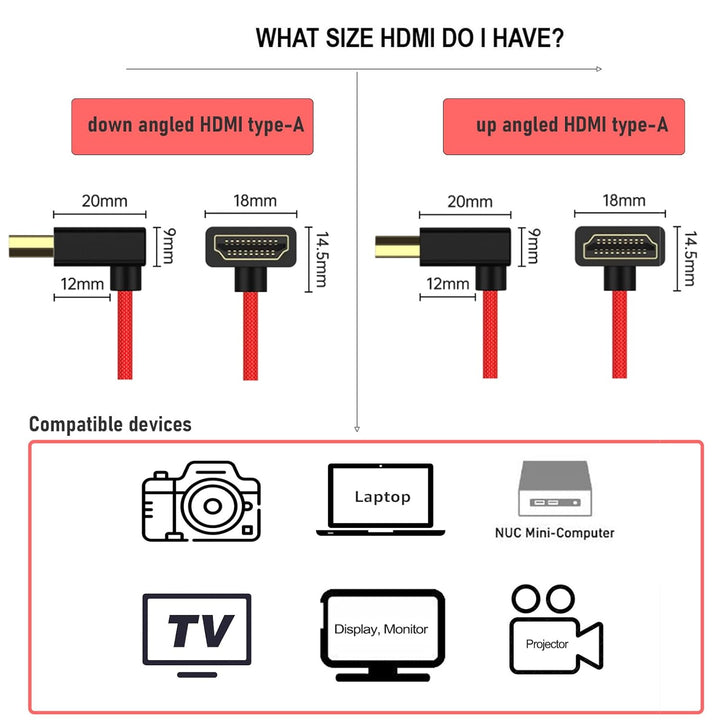 HangTon HDMI 8K 4K Kabel für PC TV PS5 Xbox, ATOMOS Ninja V Shinobi, Sony A9III A7RV A7M4 FX3 FX30 F