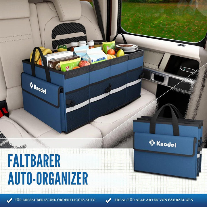 K KNODEL Autostruktur-Organisator mit faltbarem Deckel, Autospeicherbox und tasche, grosser Kofferra