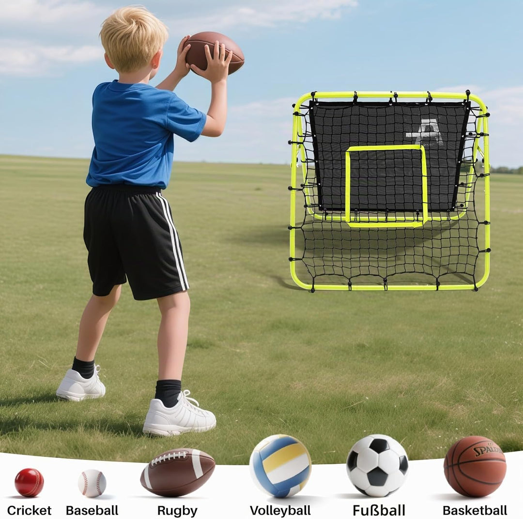 Doppelseitige Rebounder Net Fussball Training Ausrüstung, 100/120/180cm, Fussball Tor Kickback Ziel