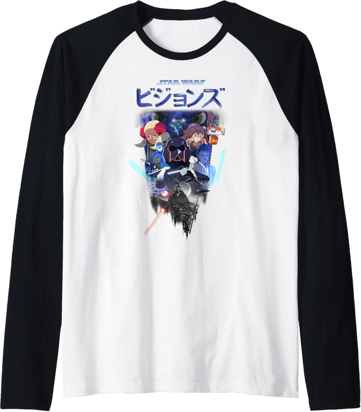 Star Wars Visions Group Shot Logo V-3 Raglan