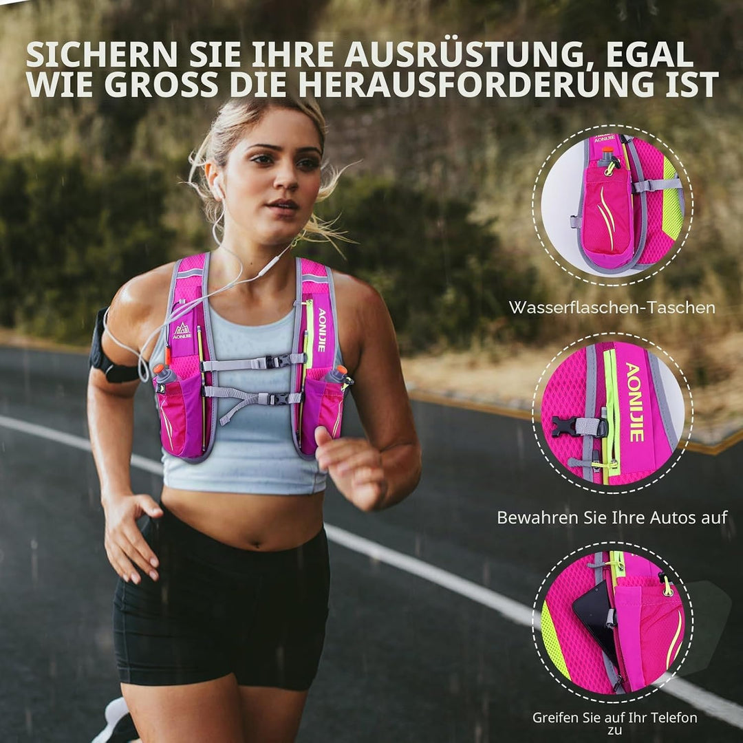 Geila Trinkrucksack, Trinkweste Outdoorsport Trail Marathoner Running Race Leichter Rucksack für Män