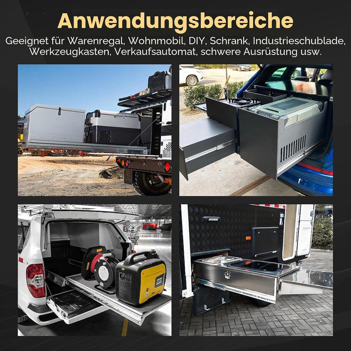 AOLISHENG Schwerlast Schubladenschienen vollauszug 750 mm Schwerlastauszüge mit einer Tragfähigkeit