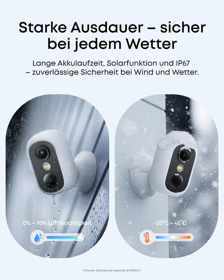 eufy Security eufyCam C35 4-Kamera-Set – Kabellose Überwachungskamera aussen & innen, magnetische Ha