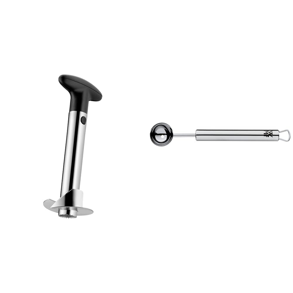 WMF Gourmet Ananasschneider, Ananasteiler schneidet Ringe & Profi Plus Melonenausstecher Kugeln 15 c