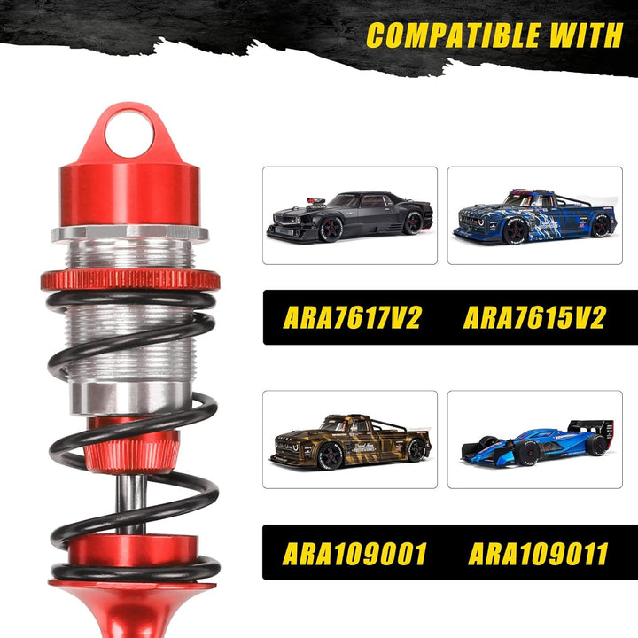 RCAWD arrma Shock Set,rc Stossdämpfer Set für 1/7 Arrma Felony Infraction Limitless 6S BLX Upgrade-T
