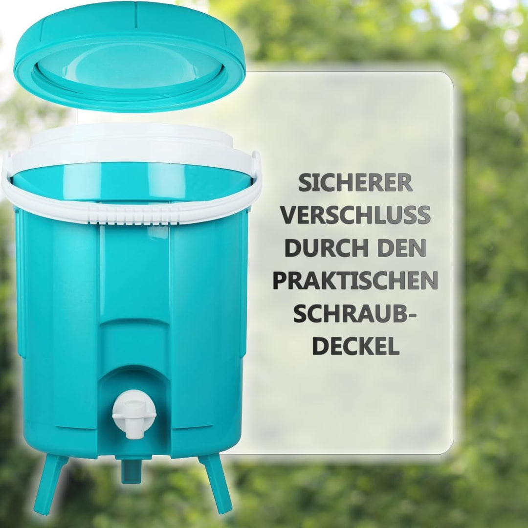 Getränkespender Getränkebehälter Thermobehälter 8L isoliert mit Zapfhahn und ausklappbaren Standfüss