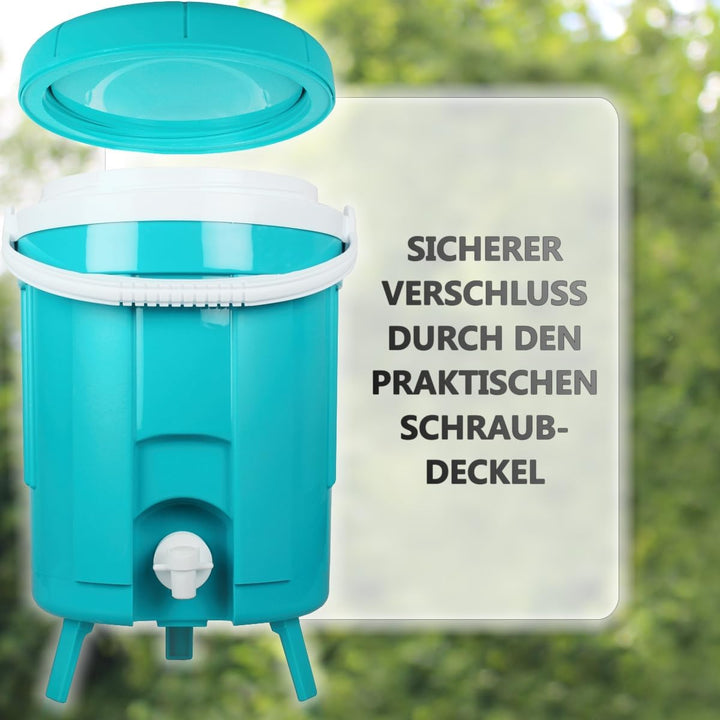 Getränkespender Getränkebehälter Thermobehälter 8L isoliert mit Zapfhahn und ausklappbaren Standfüss