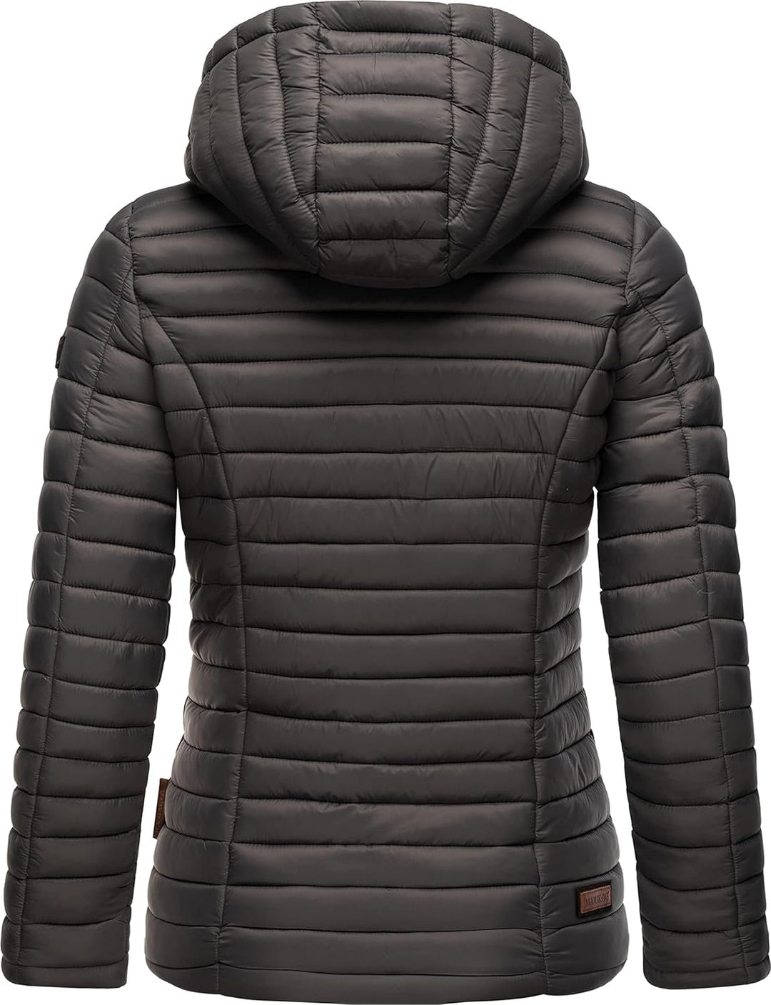 MARIKOO Damen leichte Übergangsjacke Steppjacke mit Kapuze Asraa XS-3XL XS Anthracite, XS Anthracite