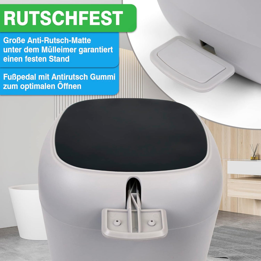 YourCasa Mülleimer Bad [5L] - Elegantes Design - Badeimer - Kosmetikeimer Badezimmer Klein - Badmüll