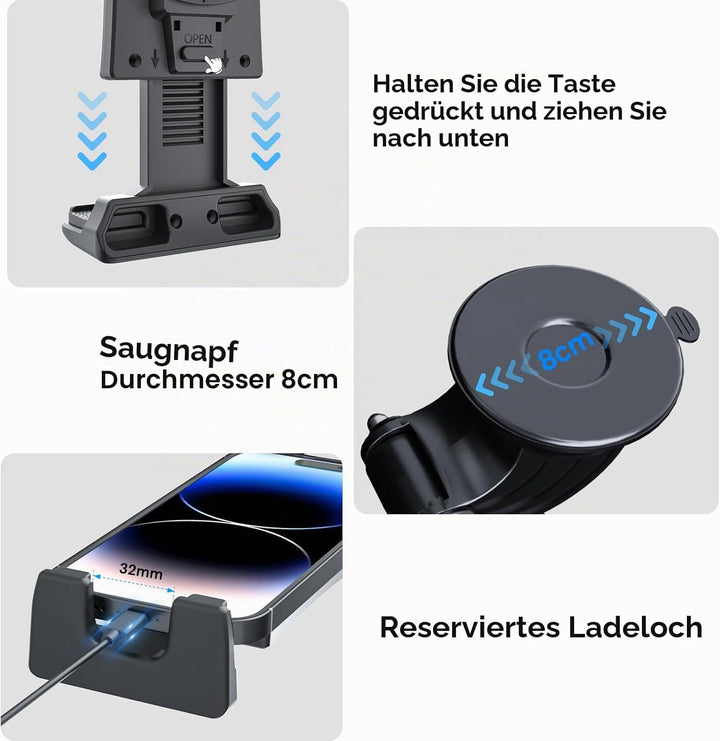 OHLPRO Tablet Autohalterung-Universelle 360° Drehbare Tablet Halterung Auto Vorne, Tablethalterungen